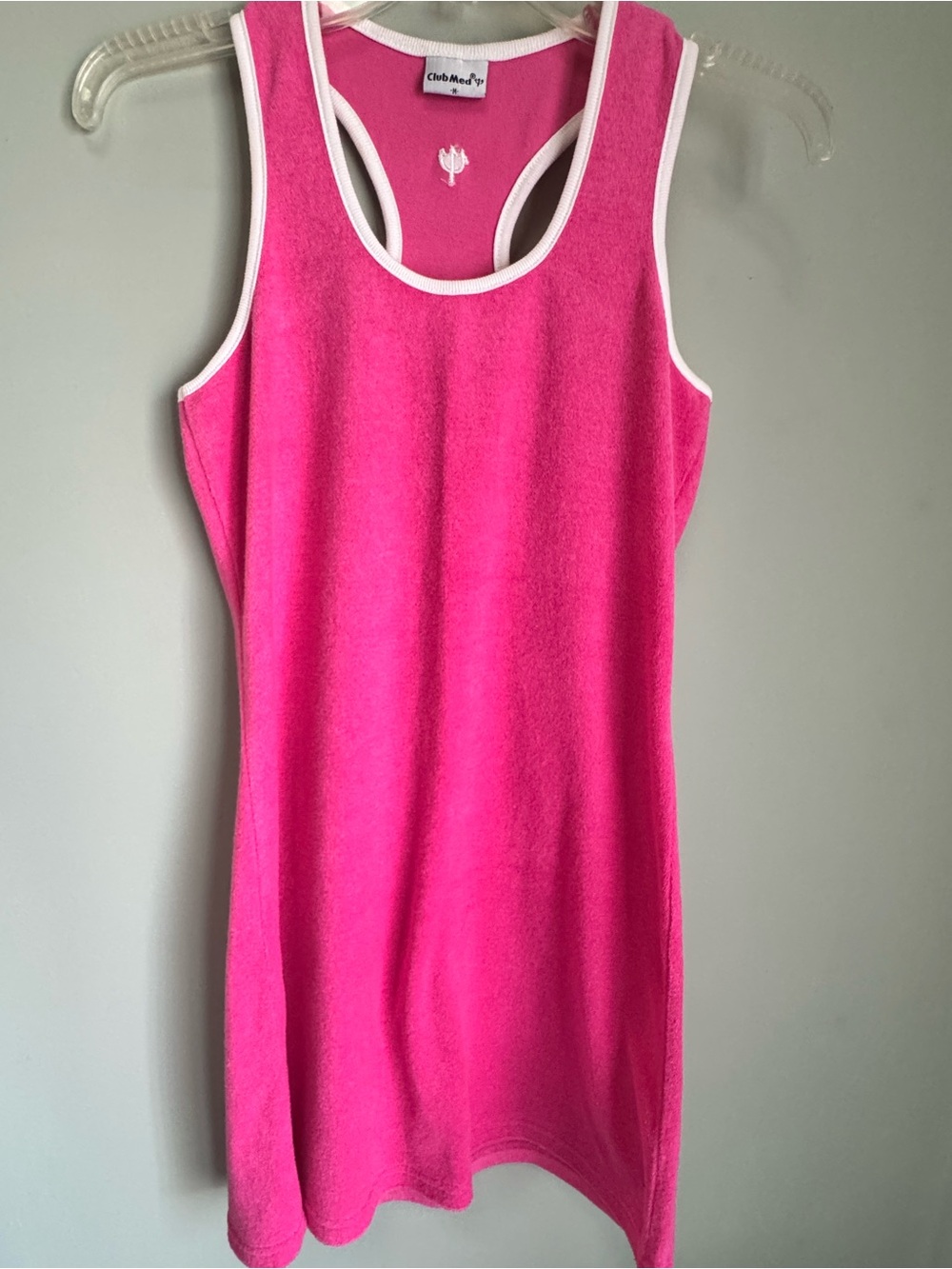 Club Med Junior Pink Terry Racerback Sleeveless Dress Size Medium